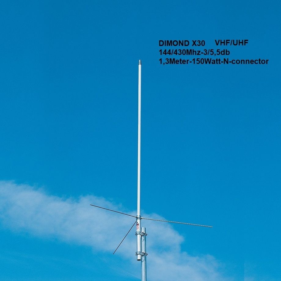 DIMOND X30 Base Antenne; Fiber Glass Kr 500,- +Porto;N-Pakken Kr150,-
Kontakt; odderiks@online.no