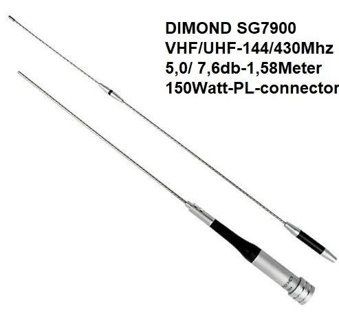 Dimond SG-7900 Mobil Antenne;(Kan også leveres med fot for fast montering eller magnetfot; med 4 meter coax/plug+Pristillegg)
Kr 650,- +Porto;N-Pakken Kr 150,-
Kontakt;odderiks@online.no
